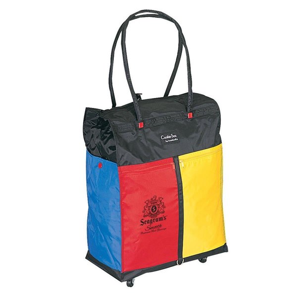 Buysmartdepot Buysmartdepot 1166C Black Shopping Tote with Wheels - Black 1166C Black